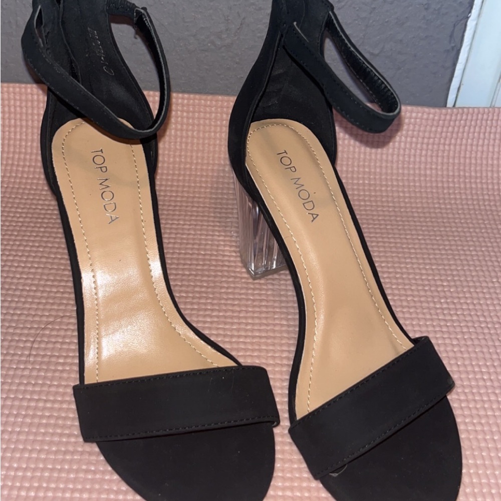 Worn once women block heels